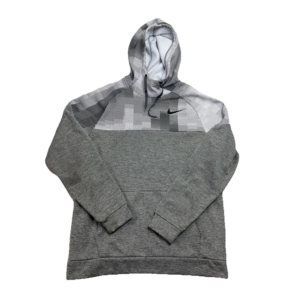 Nike Dri Fit Men's Gray Long Sleeve Pullover Hoodie Size M